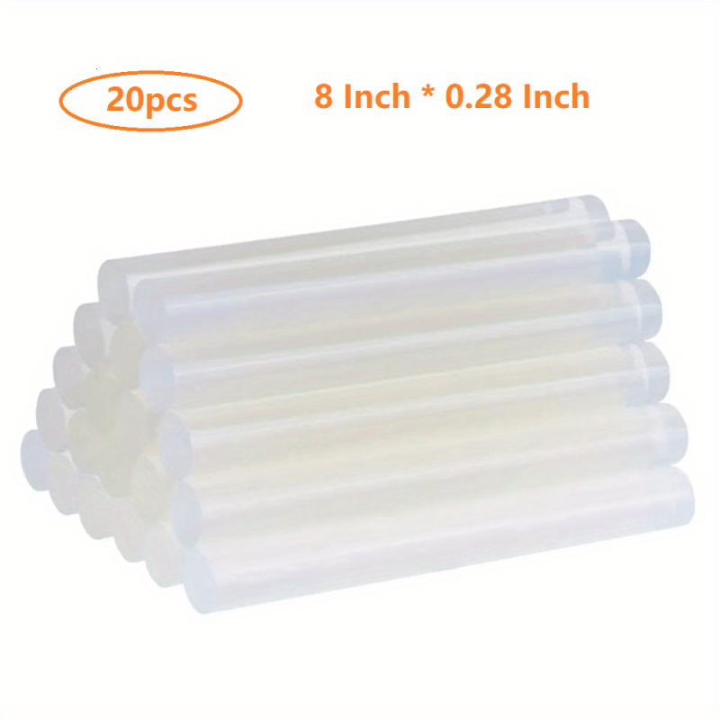Clear Mini Hot Glue Gun Sticks - 8x28mm - Crafts, DIY Arts, Sealing - 7mm