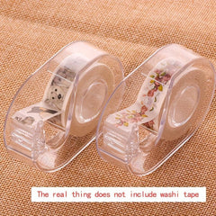 Transparent Plastic Washi Tape Holder for Easy Cutting and Dispensing