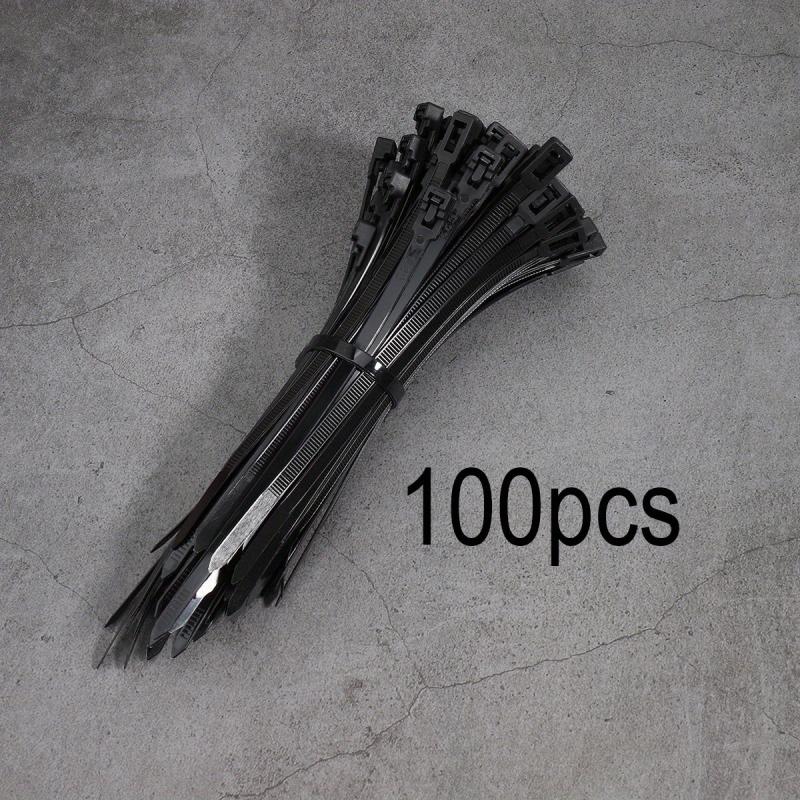 100 Colorful Nylon Self-Locking Cable Ties