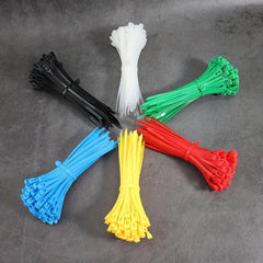 100 Colorful Nylon Self-Locking Cable Ties