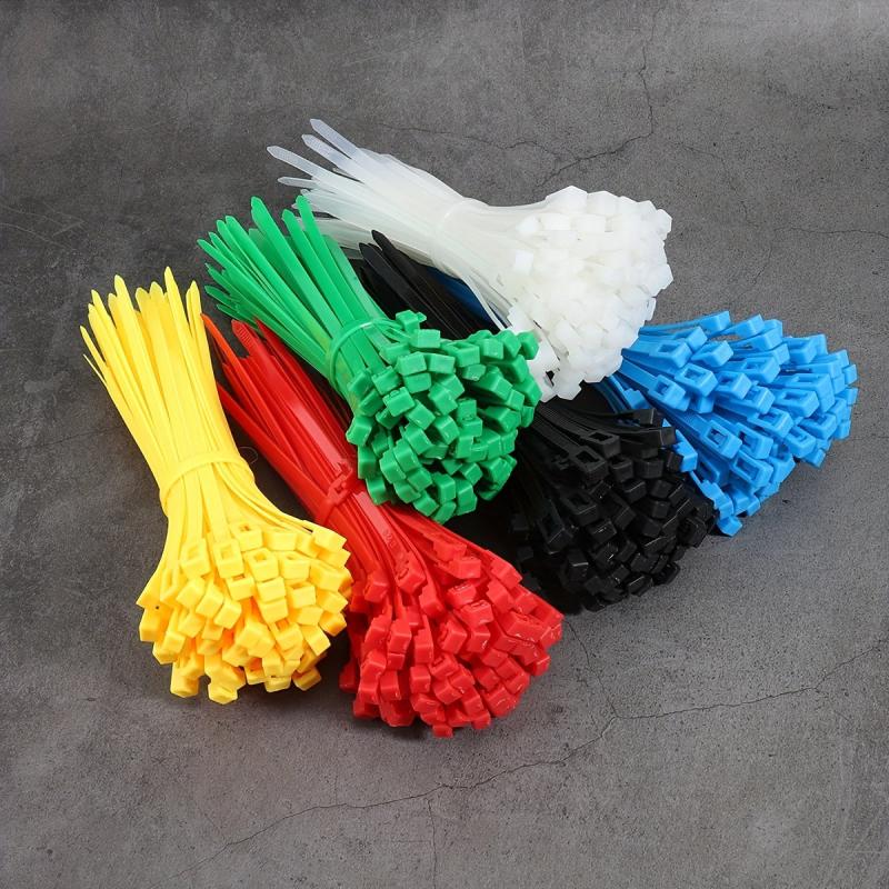100 Colorful Nylon Self-Locking Cable Ties