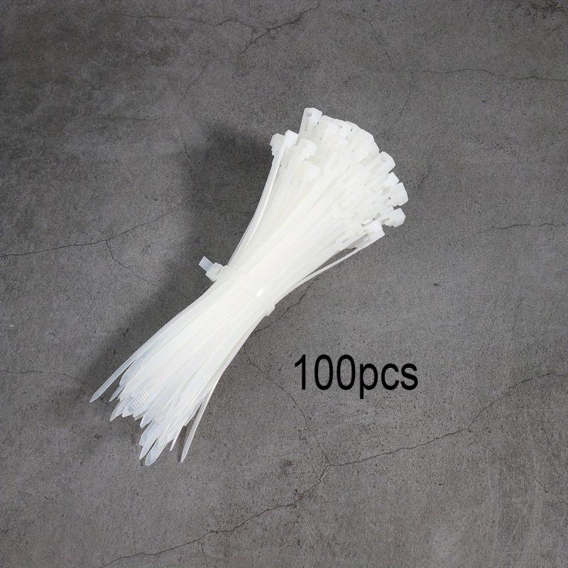 100 Colorful Nylon Self-Locking Cable Ties