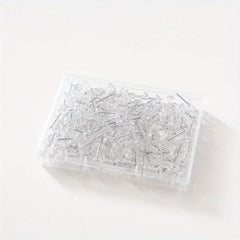 100pcs Boxed Transparent T-shaped Nails Photo Wall Colored Push Pins