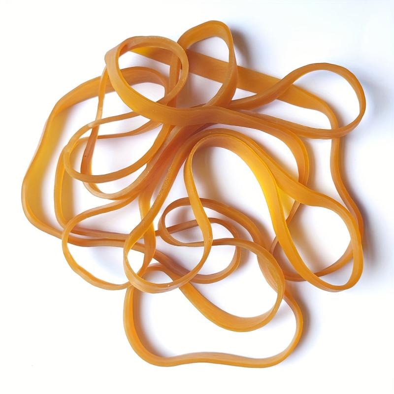 20pcs Large Elastic Bands 19.3cm Brown Natural Rubber High Stretch Industrial