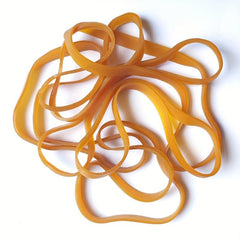 20pcs Large Elastic Bands 19.3cm Brown Natural Rubber High Stretch Industrial