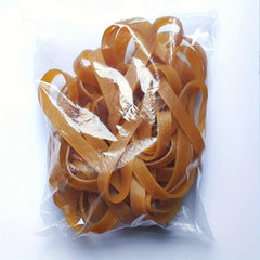 20pcs Large Elastic Bands 19.3cm Brown Natural Rubber High Stretch Industrial