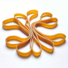 20pcs Large Elastic Bands 19.3cm Brown Natural Rubber High Stretch Industrial