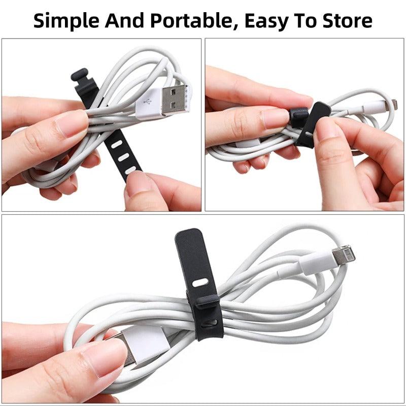 10pcs Silicone Earphone Cable Winder Organizer Clips