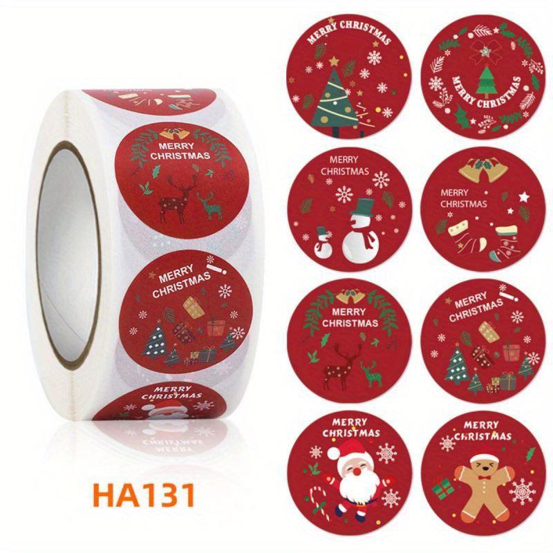500pcs Christmas Stickers 2 Gift Decoration Sealing Stickers Santa Elk Stickers