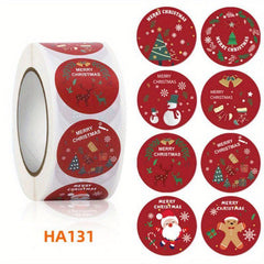 500pcs Christmas Stickers 2 Gift Decoration Sealing Stickers Santa Elk Stickers