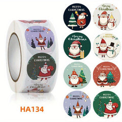 500pcs Christmas Stickers 2 Gift Decoration Sealing Stickers Santa Elk Stickers