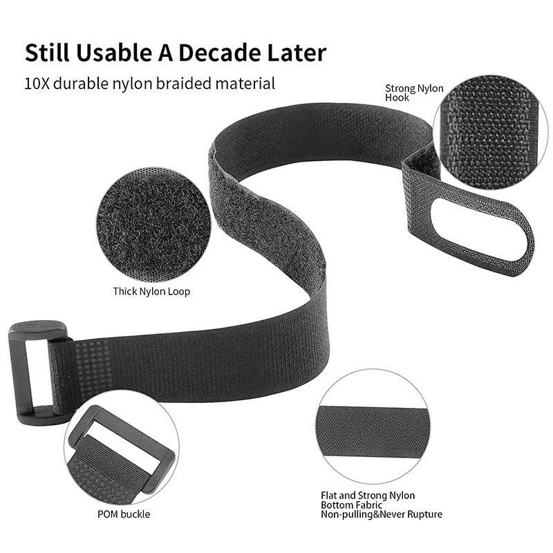 2 Width Nylon Cable Ties Fastener Tape Self Adhesive Hook Loop Strap