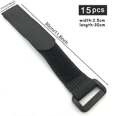 2 Width Nylon Cable Ties Fastener Tape Self Adhesive Hook Loop Strap