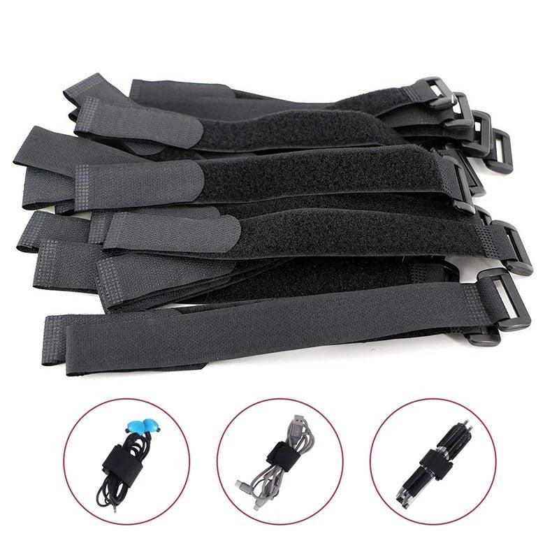 2 Width Nylon Cable Ties Fastener Tape Self Adhesive Hook Loop Strap