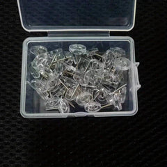 100 Clear Thumb Tacks for Bulletin Boards
