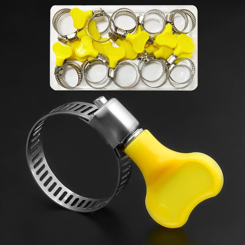 20pcs Stainless Steel Hose Clamp Key Adjustable Worm Gear Dryer Vent Car RV Clam