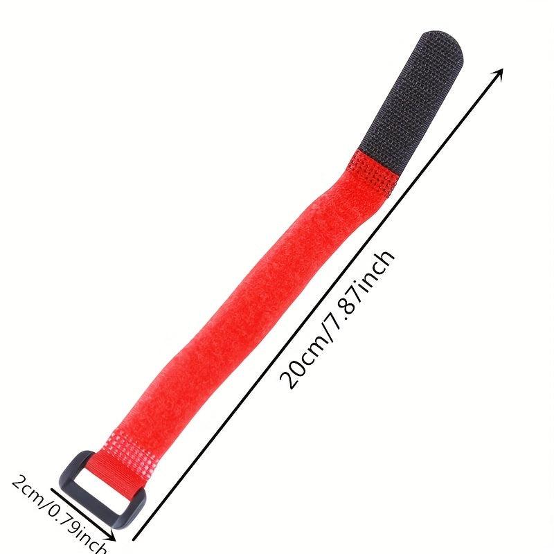 10pcs Fishing Rod Tie Holder Strap Fastener Hook Loop Cord Ties Belt