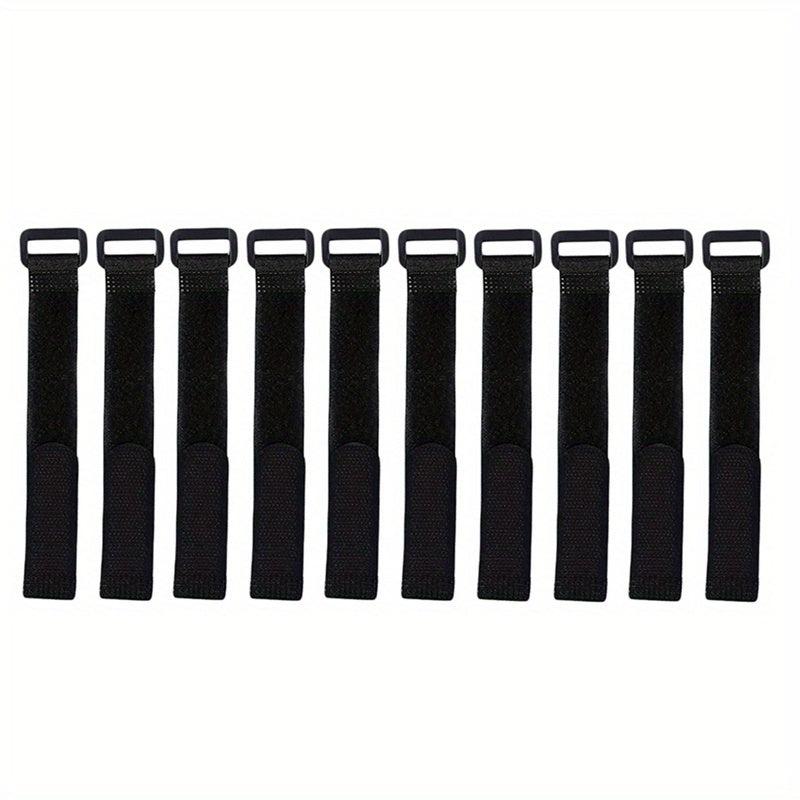 10pcs Fishing Rod Tie Holder Strap Fastener Hook Loop Cord Ties Belt