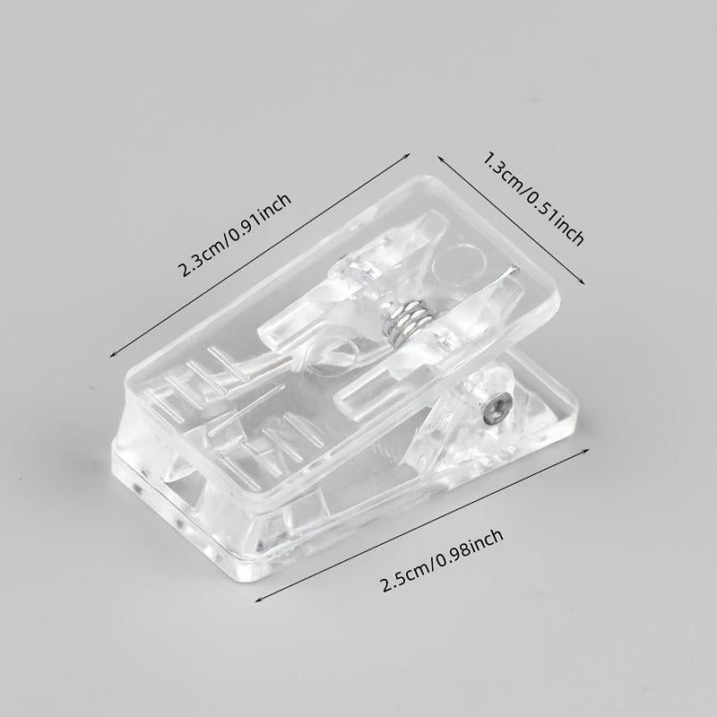 10pcs Mini Transparent Adhesive Clip Acrylic Spring Clip File Document Small