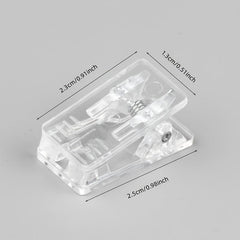10pcs Mini Transparent Adhesive Clip Acrylic Spring Clip File Document Small