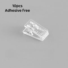 10pcs Mini Transparent Adhesive Clip Acrylic Spring Clip File Document Small