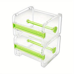 2pcs Transparent Desktop Washi Masking Tape Storage Dispenser