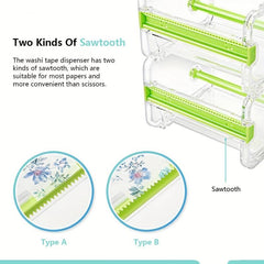 2pcs Transparent Desktop Washi Masking Tape Storage Dispenser