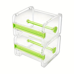 2pcs Transparent Desktop Washi Masking Tape Storage Dispenser