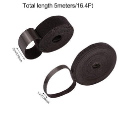 5m Releasable Cable Ties Hook Loop Strap Roll