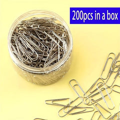 200pcs Small Paper Clips 2.79cm Nickel Plated Paperclip