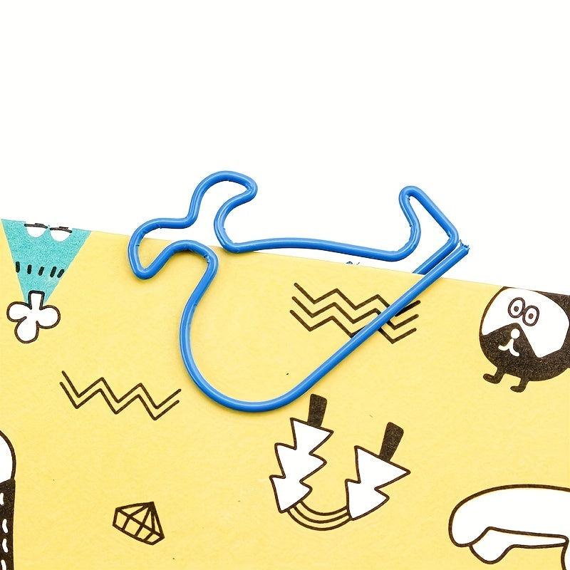 10pcs Small Whales Paper Shaped Clips Bookmarks Pins