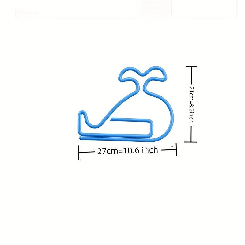 10pcs Small Whales Paper Shaped Clips Bookmarks Pins