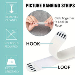 6 Pairs Hanging Non-Marking Magic Button Removable Glue Tape Nail Fixed Adhesive