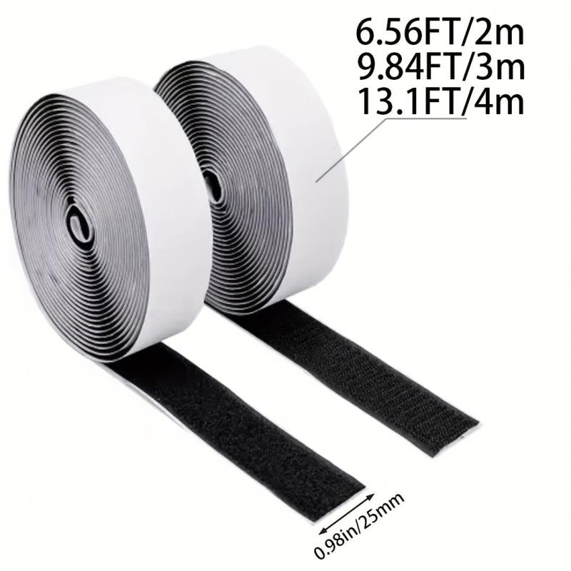 Hook and Loop Tape Sticky Back Fastener Roll - 49cm x 3.99m