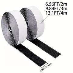Hook and Loop Tape Sticky Back Fastener Roll - 49cm x 3.99m