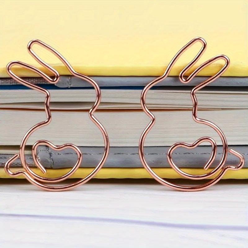 5pcs Rabbit Love Paper Clip Easter Decoration Student Stationery