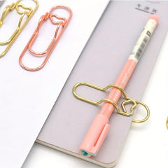 5pcs Metal Pen Clips Holder Stationery Tool