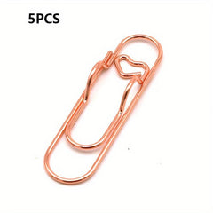 5pcs Metal Pen Clips Holder Stationery Tool