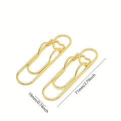 5pcs Metal Pen Clips Holder Stationery Tool