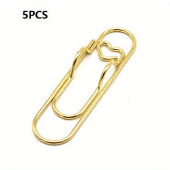5pcs Metal Pen Clips Holder Stationery Tool