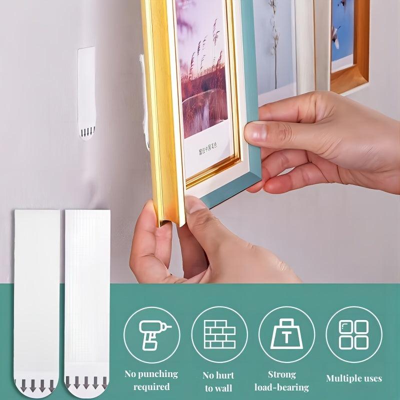 12 Pairs Adhesive Strips Large Picture Hanging Strips No Tools Needed