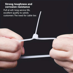 500pcs Cable Ties - Multi-Purpose Nylon Zip Ties for Home and Office