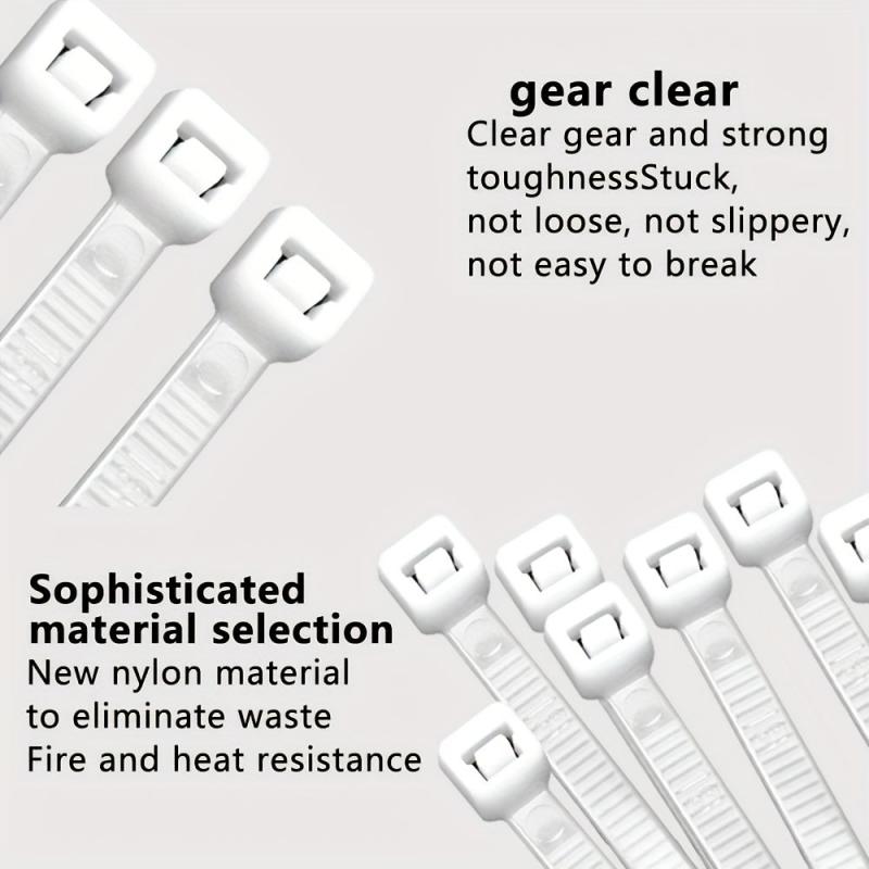 500pcs Cable Ties - Multi-Purpose Nylon Zip Ties for Home and Office