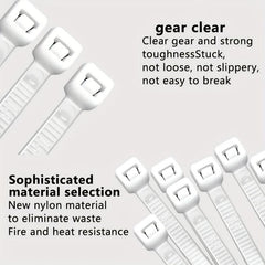 500pcs Cable Ties - Multi-Purpose Nylon Zip Ties for Home and Office