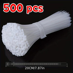 500pcs Cable Ties - Multi-Purpose Nylon Zip Ties for Home and Office