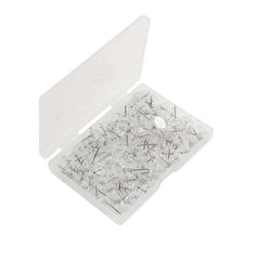 100pcs Boxed Transparent Round Thumb Tack for Home Office
