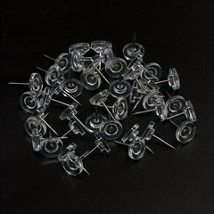100pcs Boxed Transparent Round Thumb Tack for Home Office