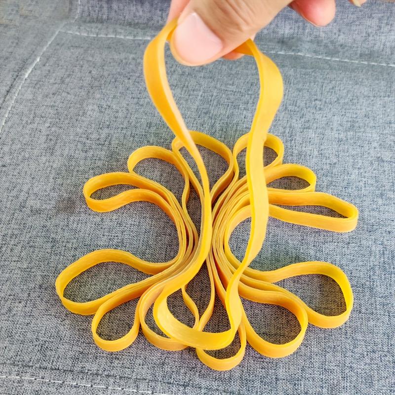 10pcs Large Rubber Bands Stretchable Yellow Rubber Ring