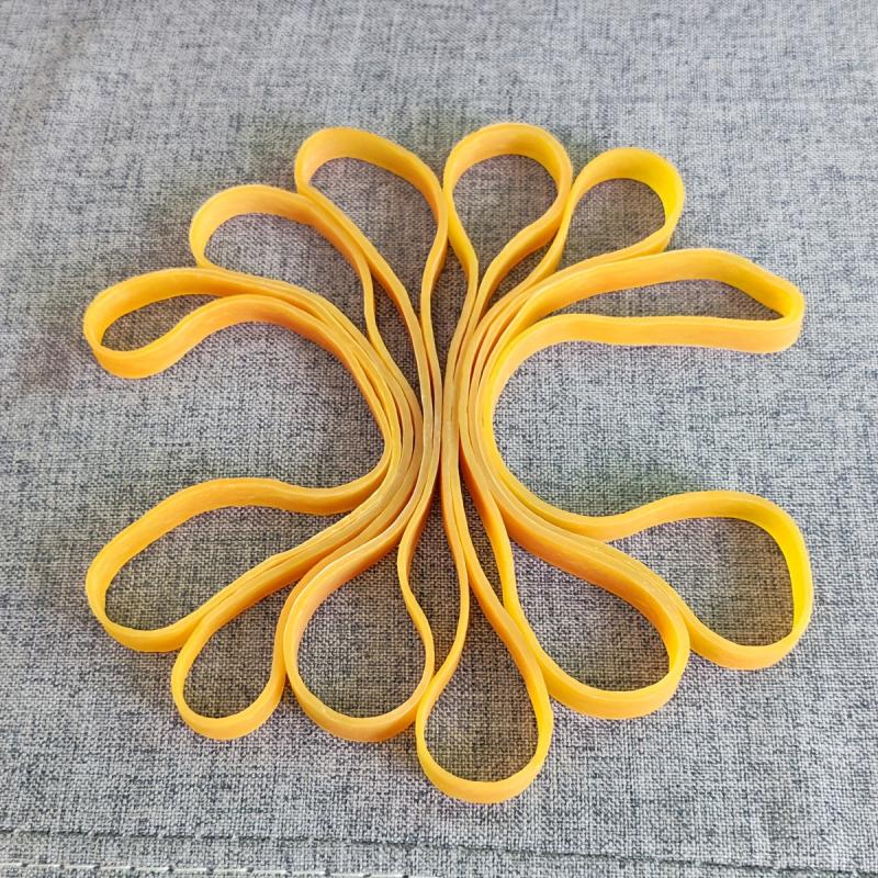 10pcs Large Rubber Bands Stretchable Yellow Rubber Ring