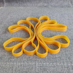 10pcs Large Rubber Bands Stretchable Yellow Rubber Ring